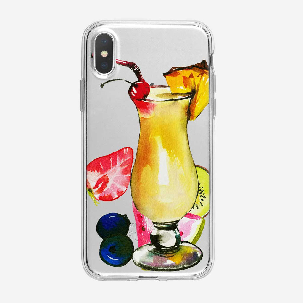 Tropical Fruit Drink Clear iPhone Case from Tiny Quail