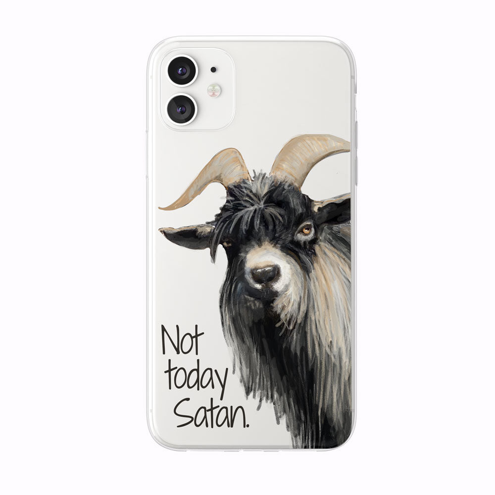 Not Today Satan Goat iPhone Case from Tiny Quail