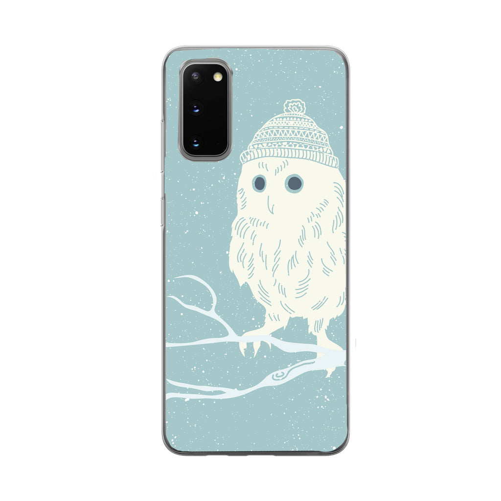 Snow Owl with Hat Samsung Galaxy Phone Case From Tiny Quail