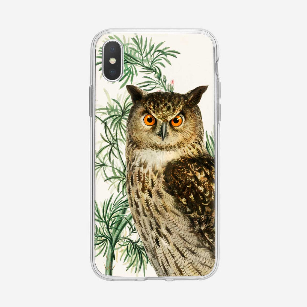Wise Owl with Fern iPhone Case from Tiny Quail