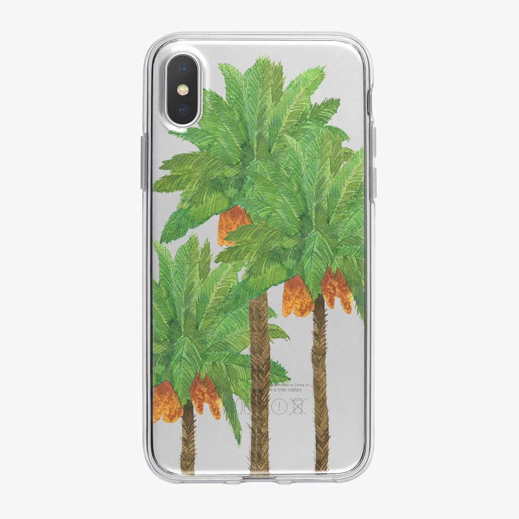 Watercolor Tropical Palm Trees iPhone Case from Tiny Quail