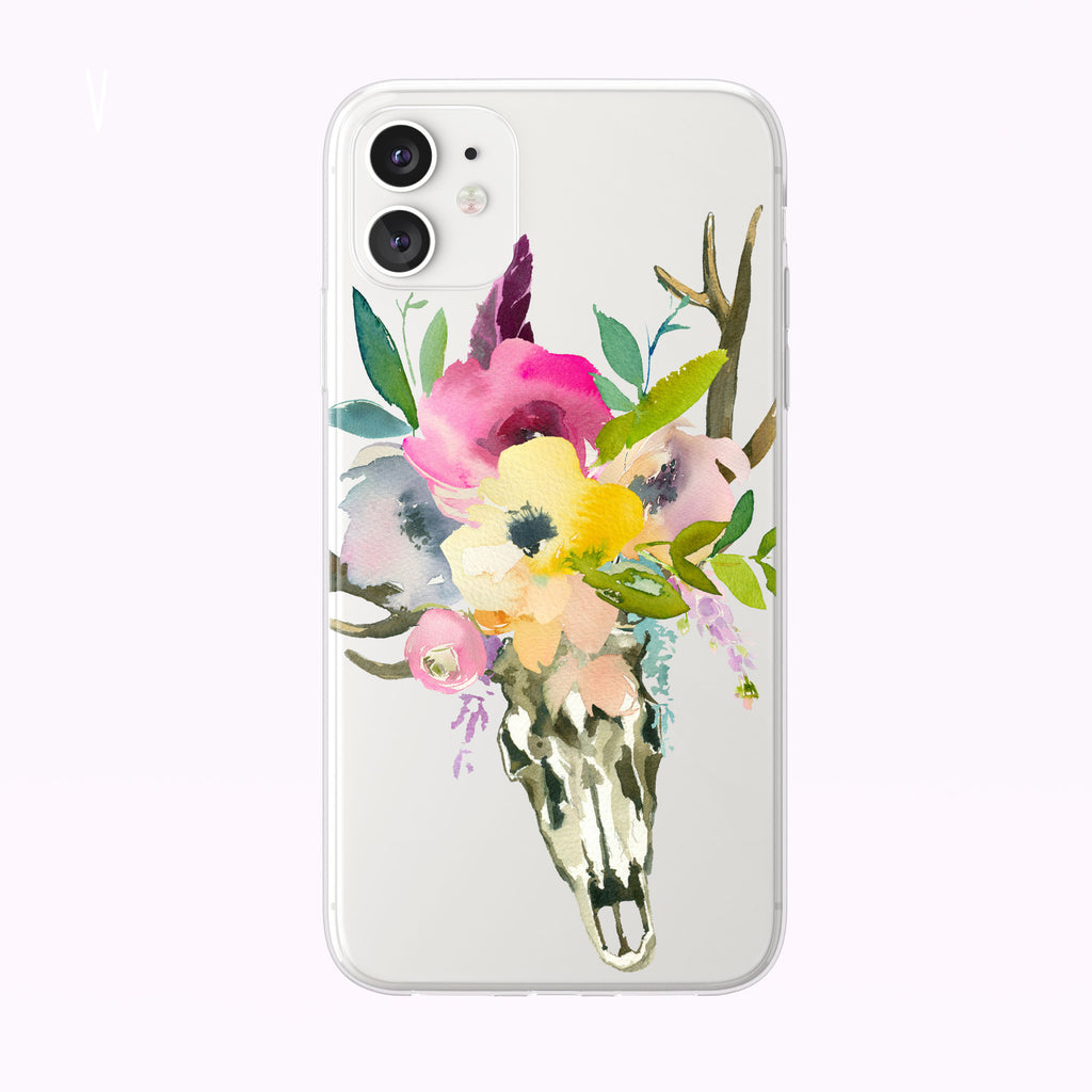 Pastel Steer Skull iPhone case from Tiny Quail
