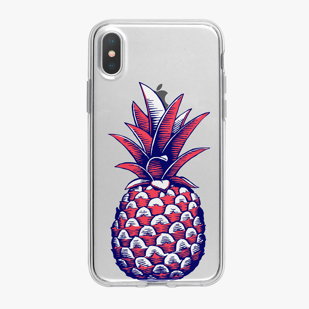 Patriotic Pineapple iPhone Case by Tiny Quail