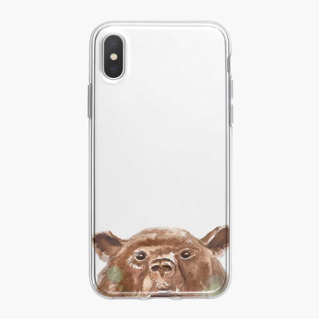 Peeking Bear Designer iPhone Case From Tiny Quail