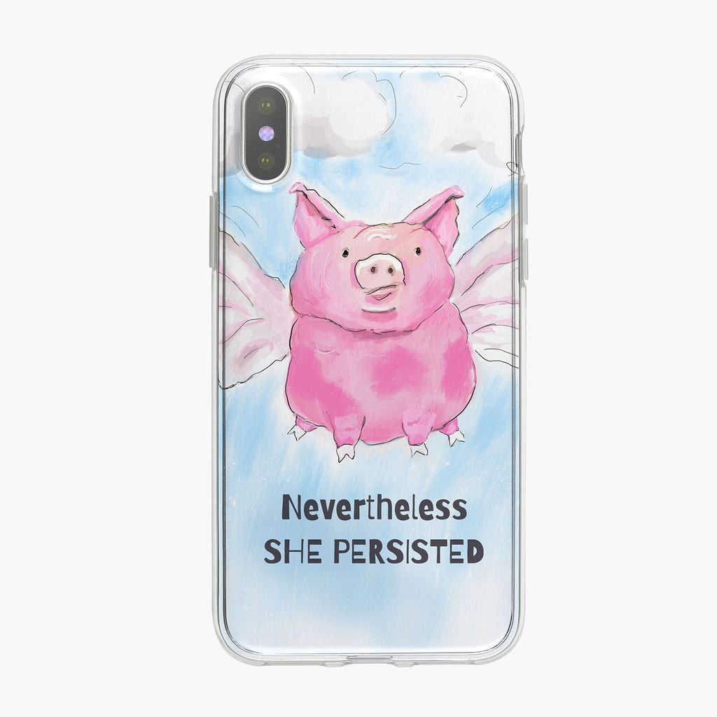 Pigs Can Fly iPhone Case by Tiny Quail