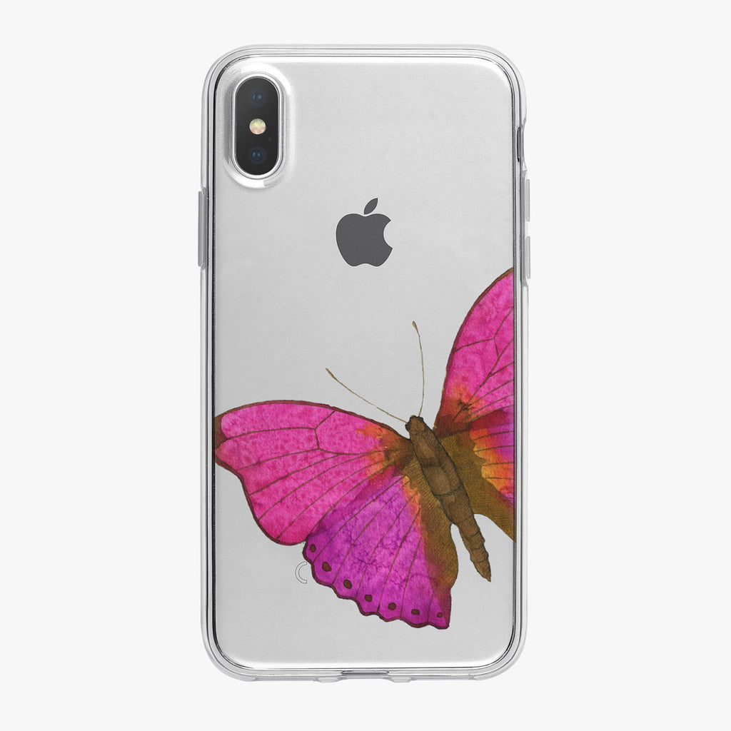 Bright Pink Butterflies iPhone Case by Tiny Quail