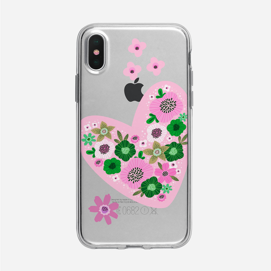 Pink Graphic Heart iPhone Case From Tiny Quail