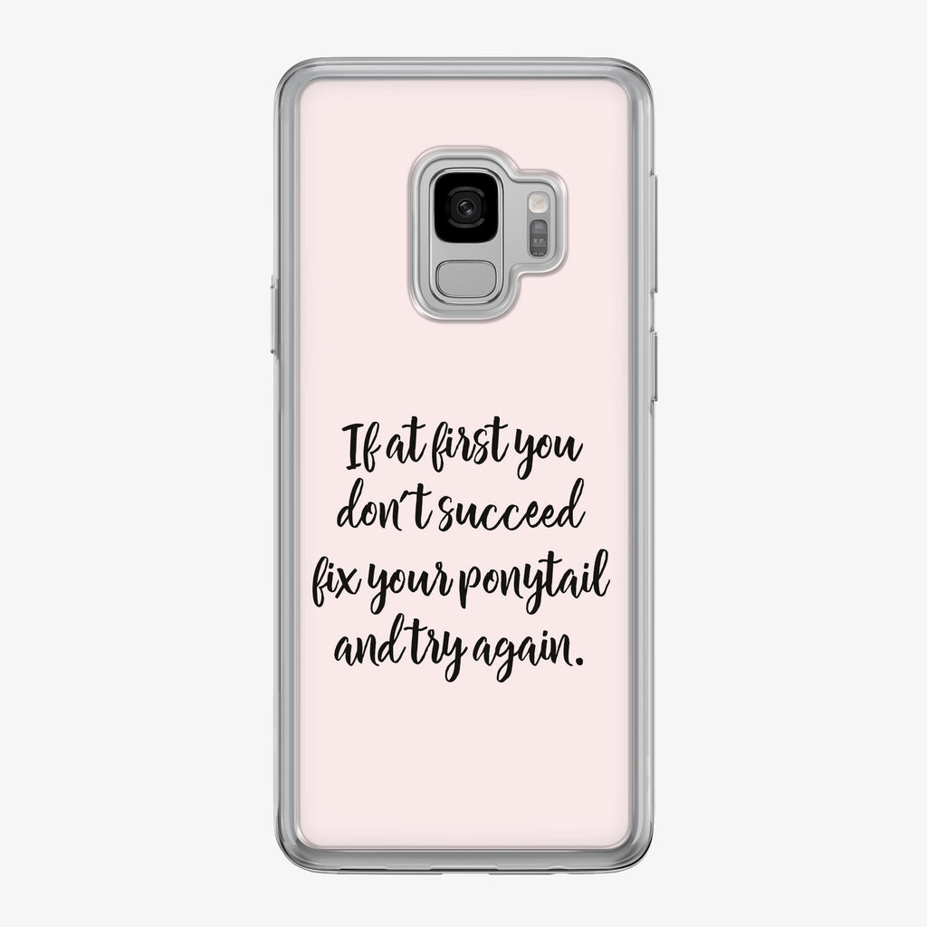 Fix Your Ponytail Samsung Galaxy Fitness Phone Case by Tiny Quail