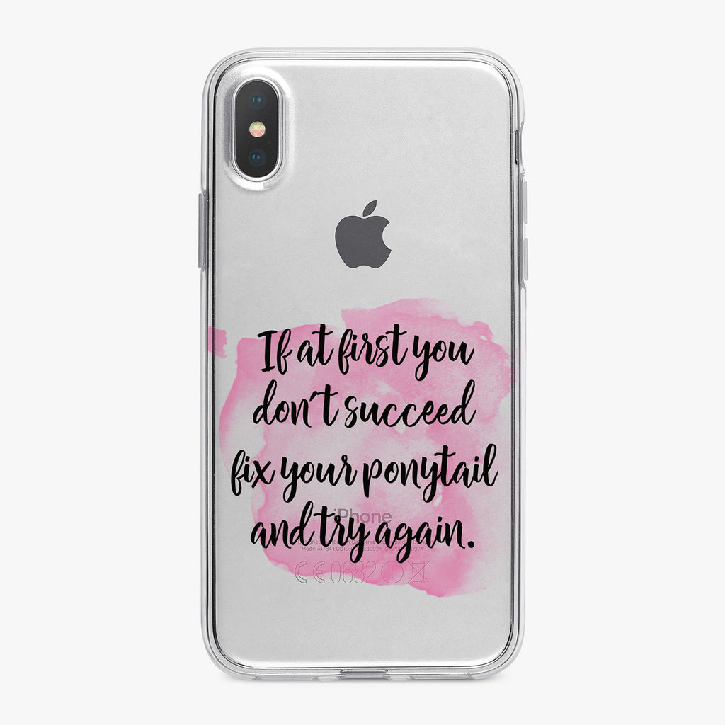 Fix Your Pony Tail Fitness Designer iPhone Case From Tiny Quail