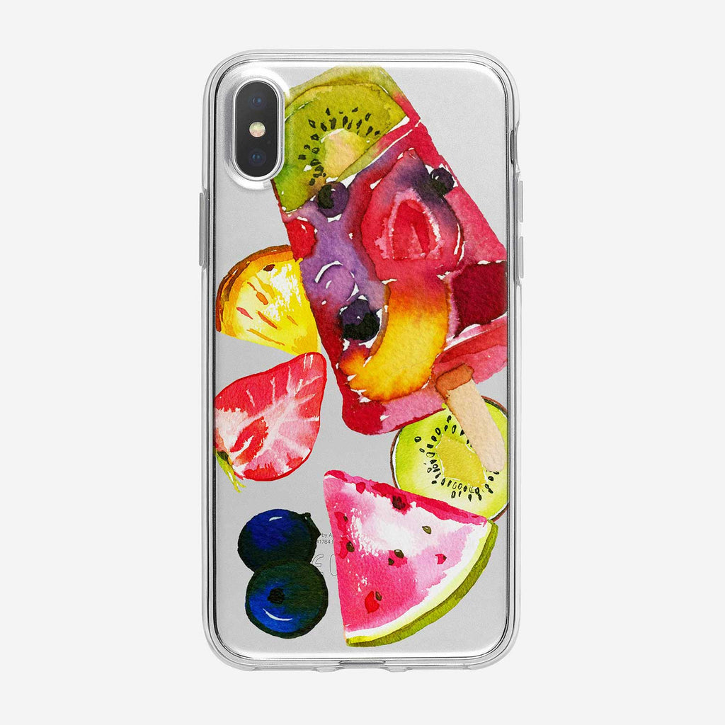 Fruity Popsicle Clear iPhone Case from Tiny Quail