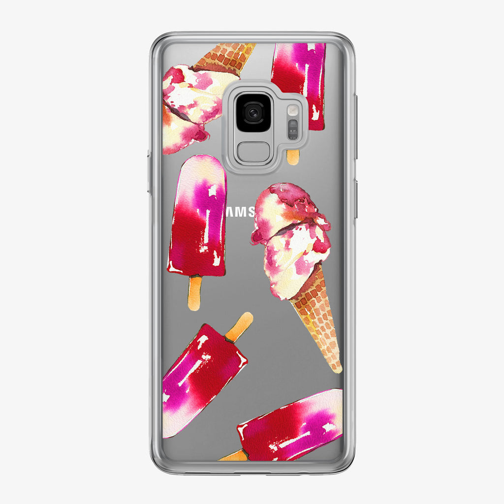 Popsicle and Ice Cream Big Pattern Samsung Galaxy Phone Case from Tiny Quail