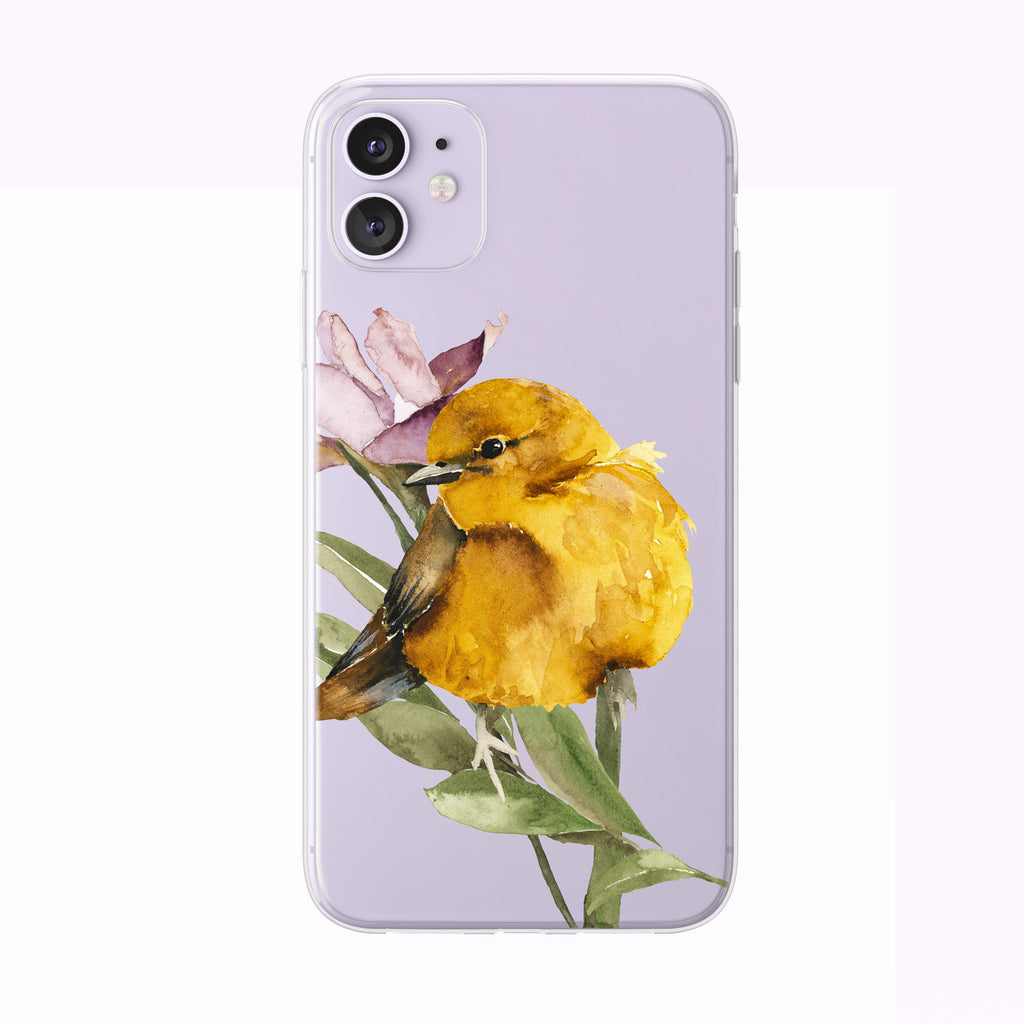 Pretty Yellow Bird purple iPhone Case from Tiny Quail