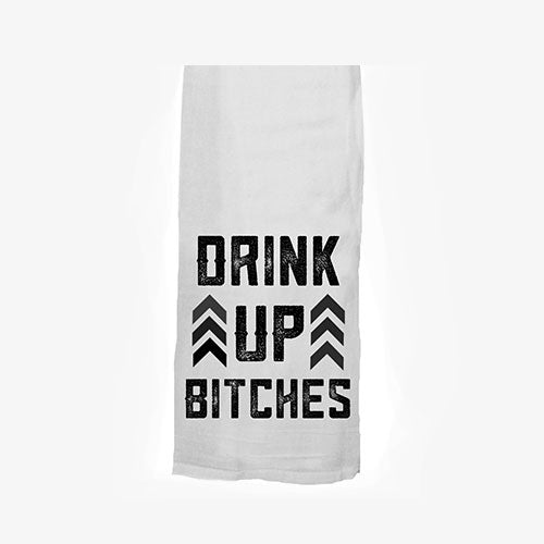 Drink up Bitches, Funny Kitchen Towel From Twisted Wares
