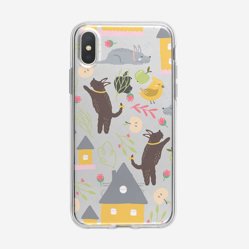 Puppy Playtime Pattern iPhone Case from Tiny Quail