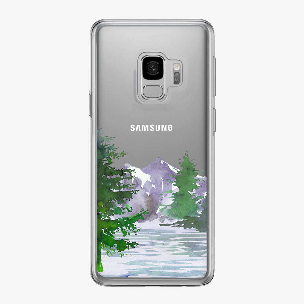Purple Mountain Forest Lake Samsung Galaxy Phone Case from Tiny Quail