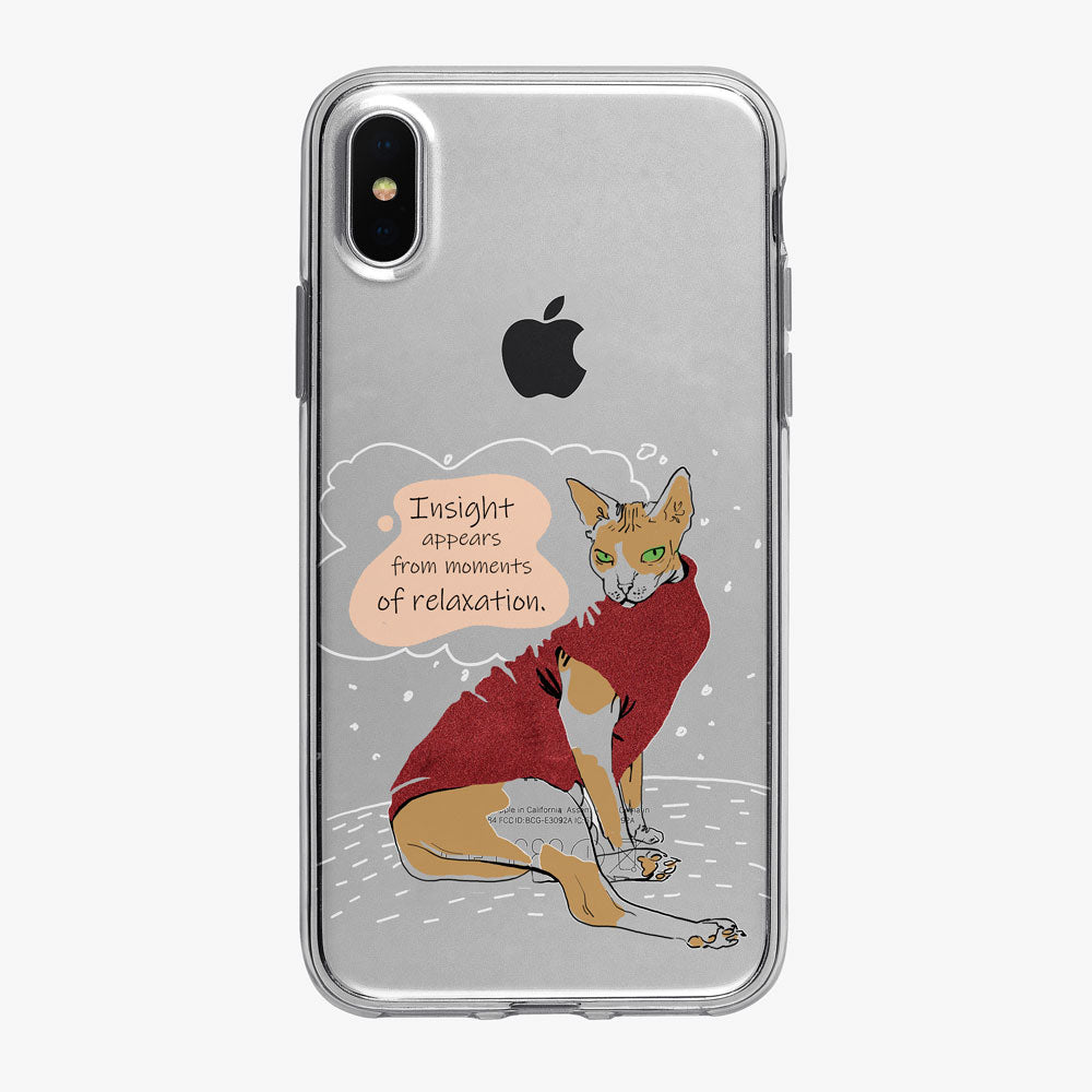 Cat Philosophy Insight iPhone Case from Tiny Quail