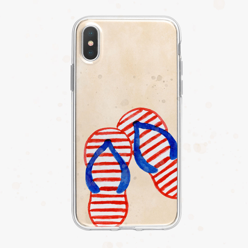 Patriotic Flip-Flops iPhone Case by Tiny Quail