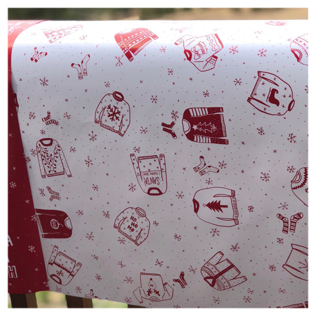Holiday Gift Wrap Ugly Sweater From Festoon Lettering