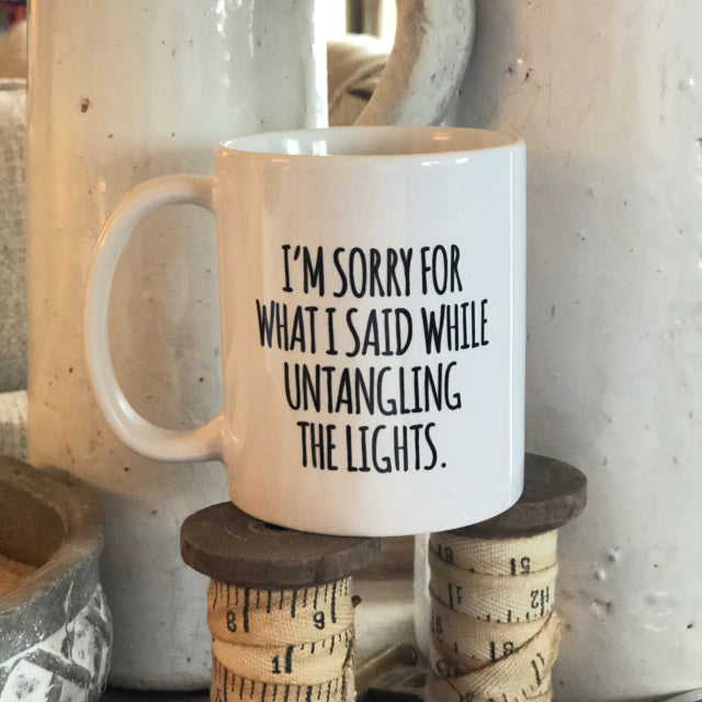 Sorry Lights Christmas Mug From Festoon Lettering