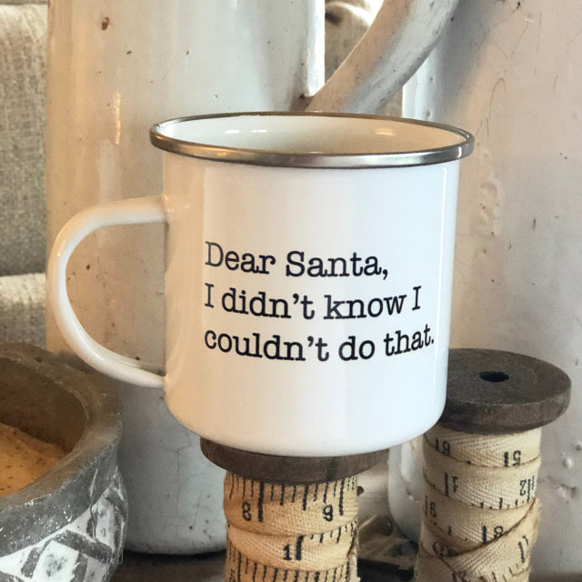 Dear Santa Christmas Mug From Festoon Lettering