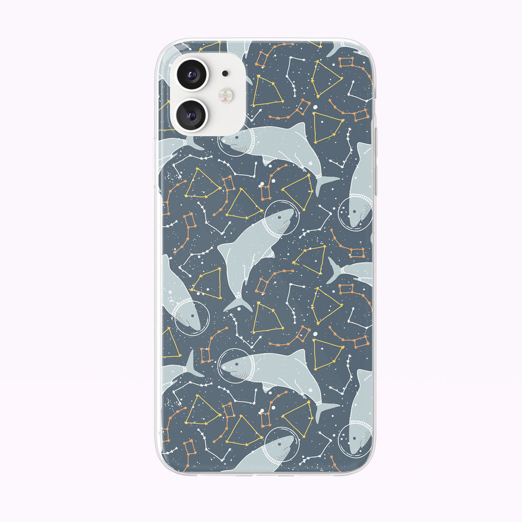 Sharks in Space iPhone Case from Tiny Quail