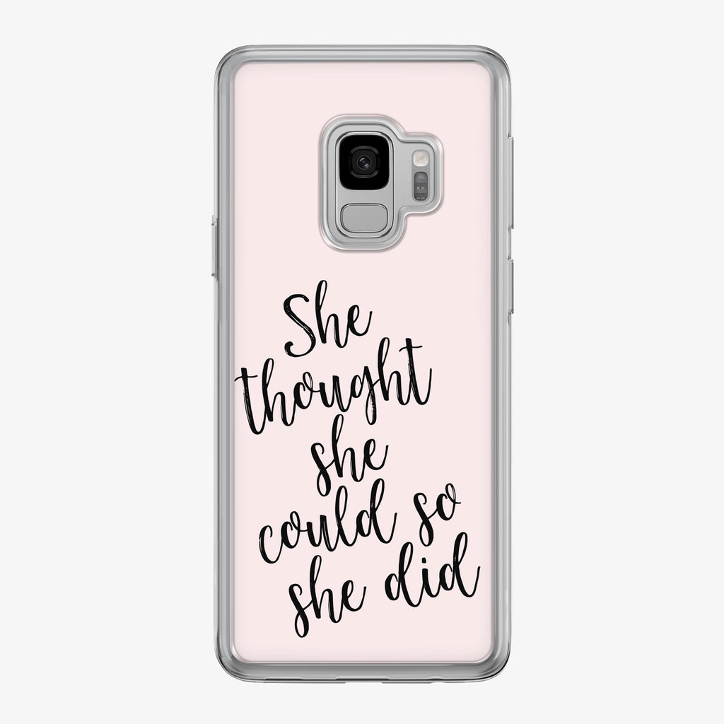 She Thought She Could Samsung Galaxy Fitness Phone Case by Tiny Quail