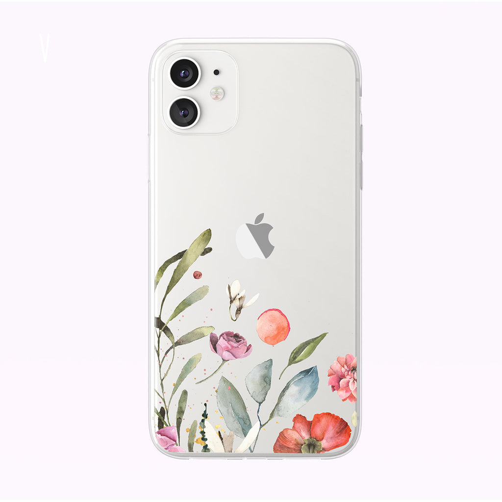 Simply Pretty Floral Clear iPhone Case from Tiny Quail