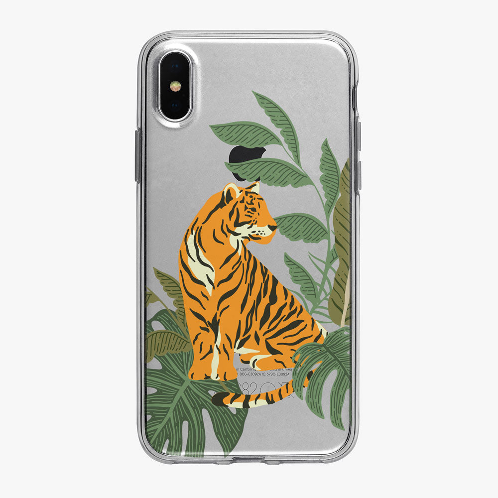 Solitary Jungle Tiger Clear iPhone Case from Tiny Quail