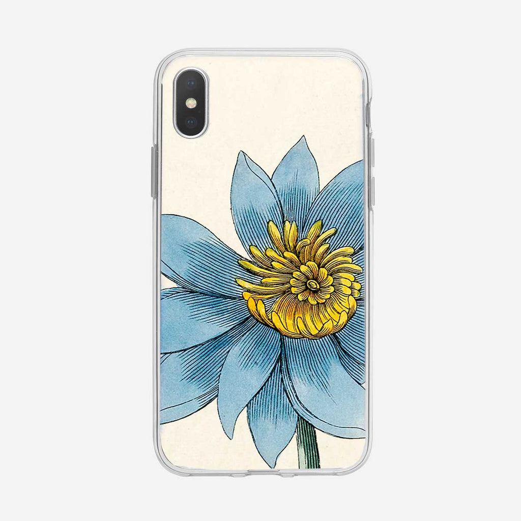 Sketched Blue Flower iPhone Case from Tiny Quail