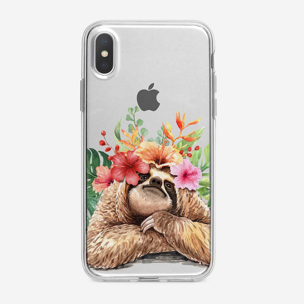 Dreamy Tropical Sloth  iPhone Case From Tiny Quail