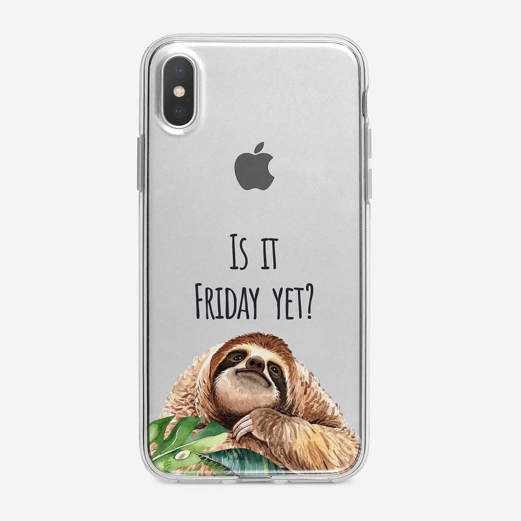 Is it Friday Sloth iPhone Case by Tiny Quail