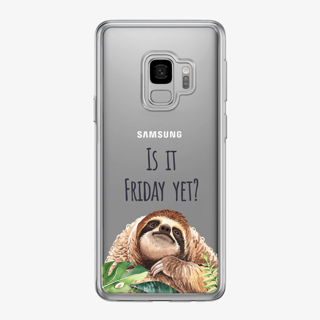 Is It Friday Sloth Samsung Galaxy Phone Case by Tiny Quail