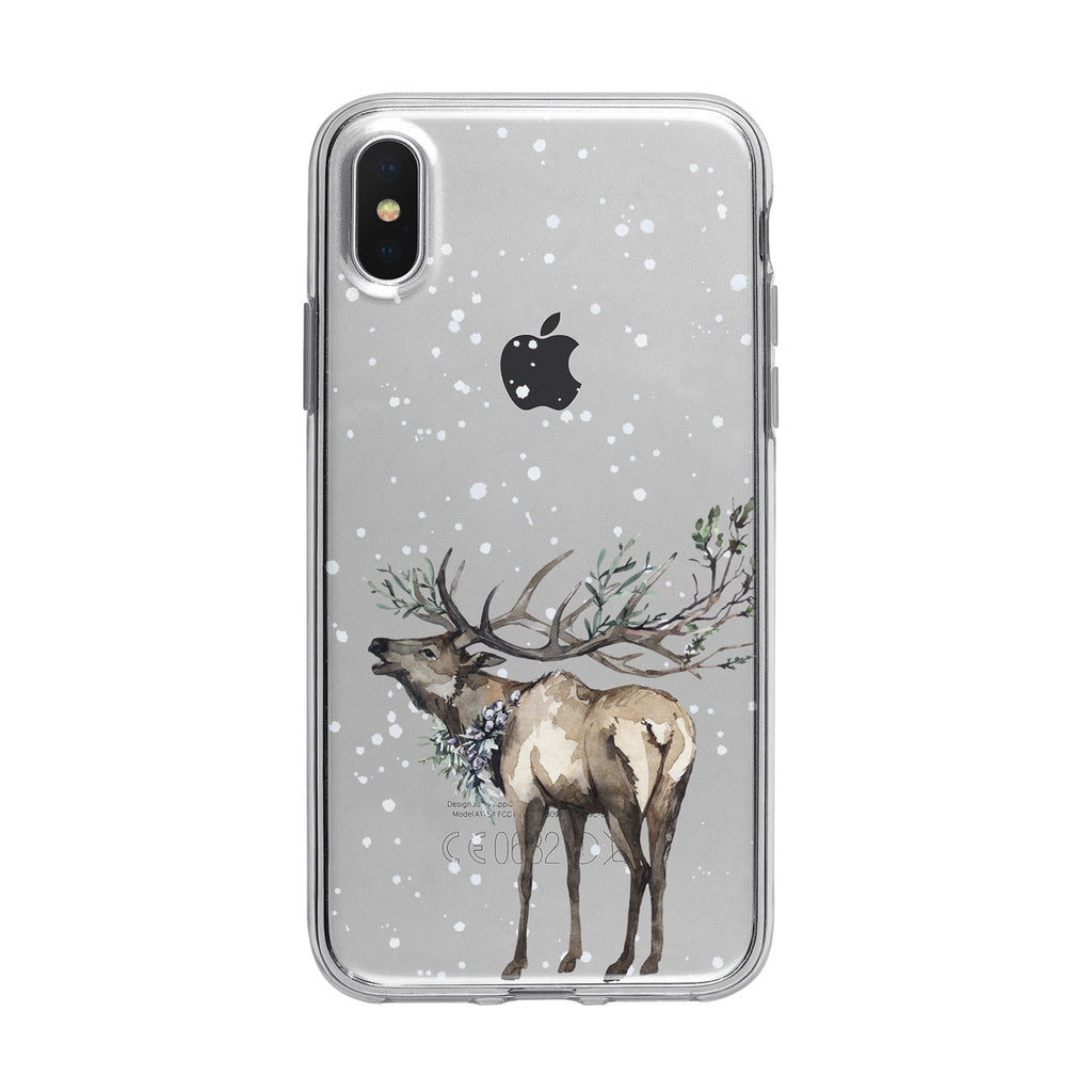 Majestic Snow Deer iPhone Case from Tiny Quail