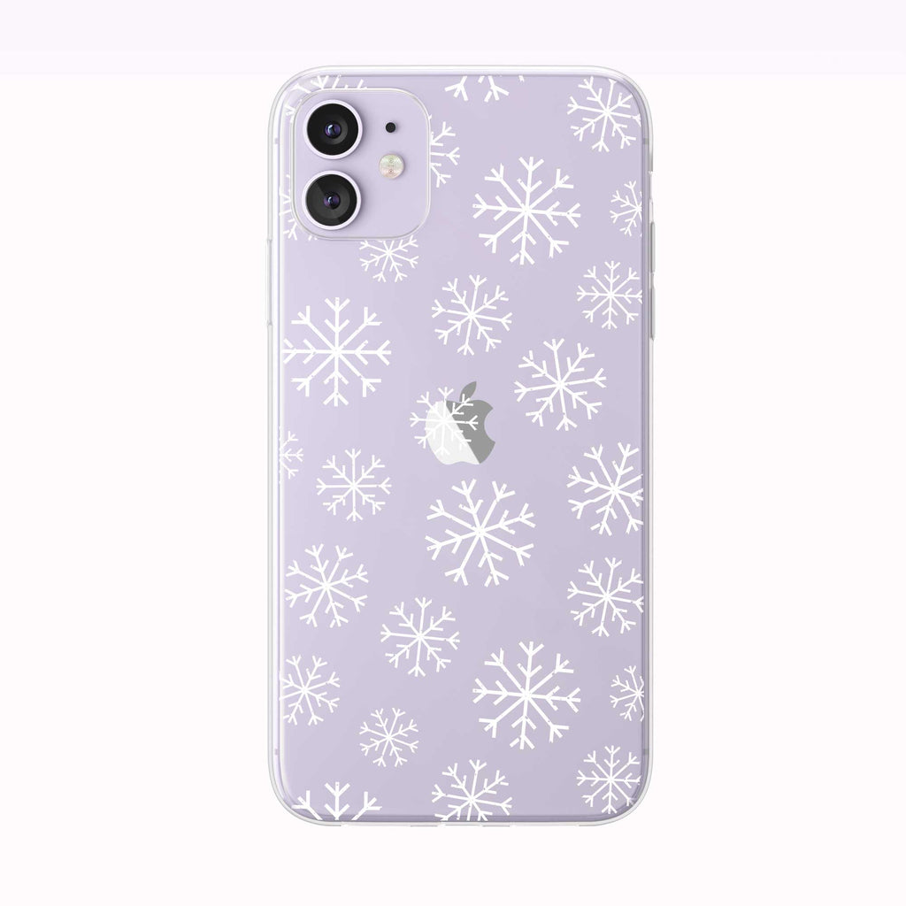 Winter Snowflakes Pattern purple iPhone Case from Tiny Quail