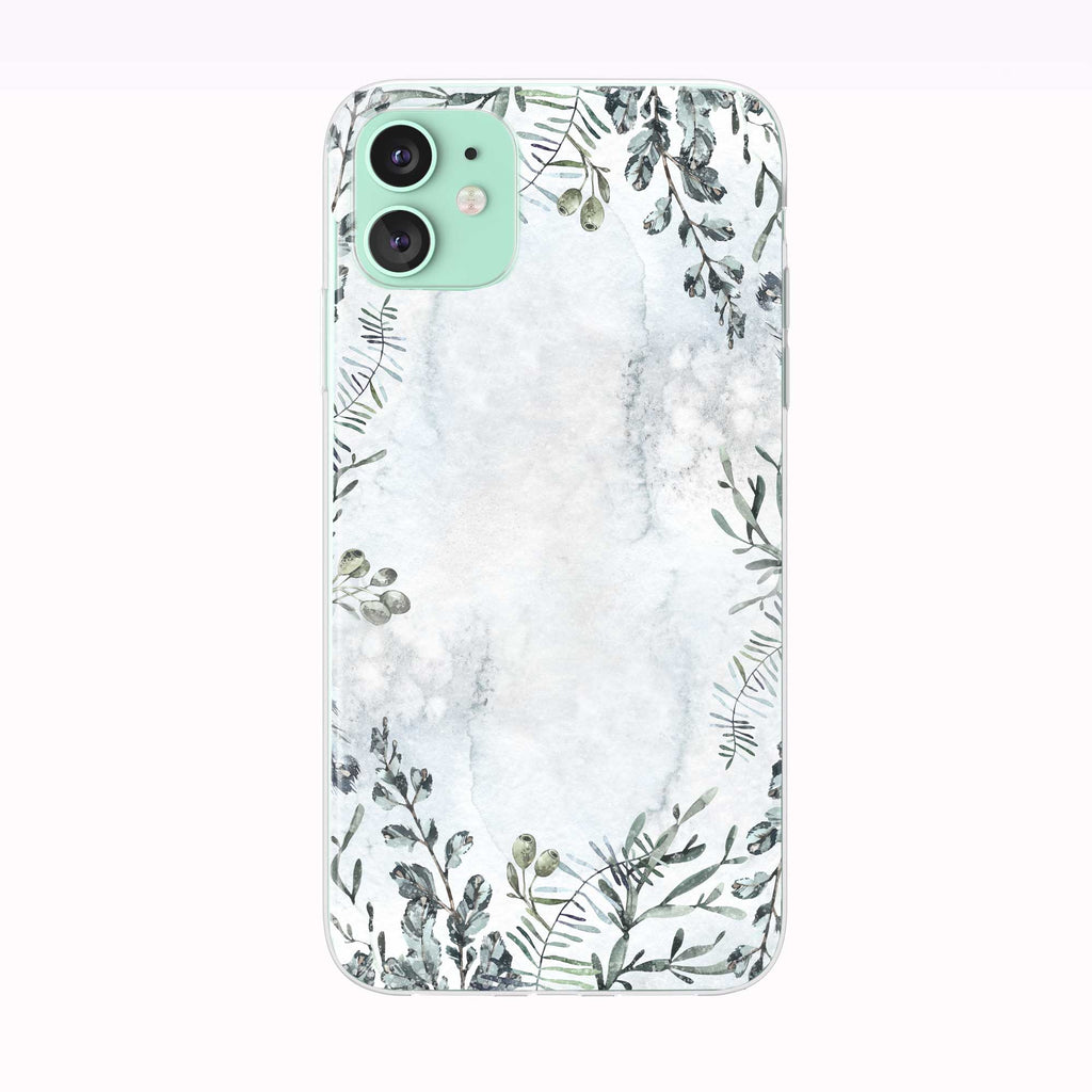 Snowy Winter Background iPhone Case from Tiny Quail