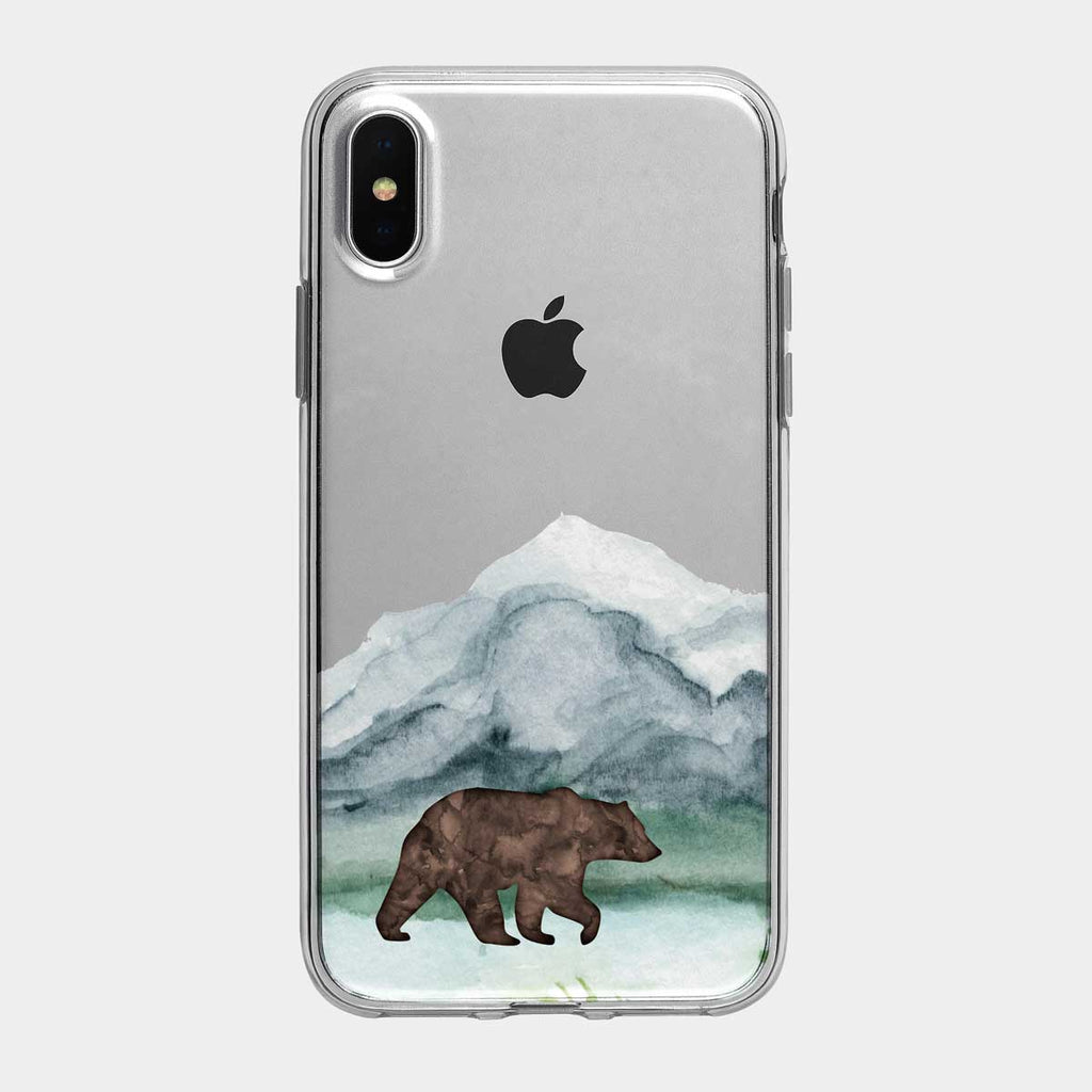 Mountain Grizzly Bear iPhone Case from Tiny Quail