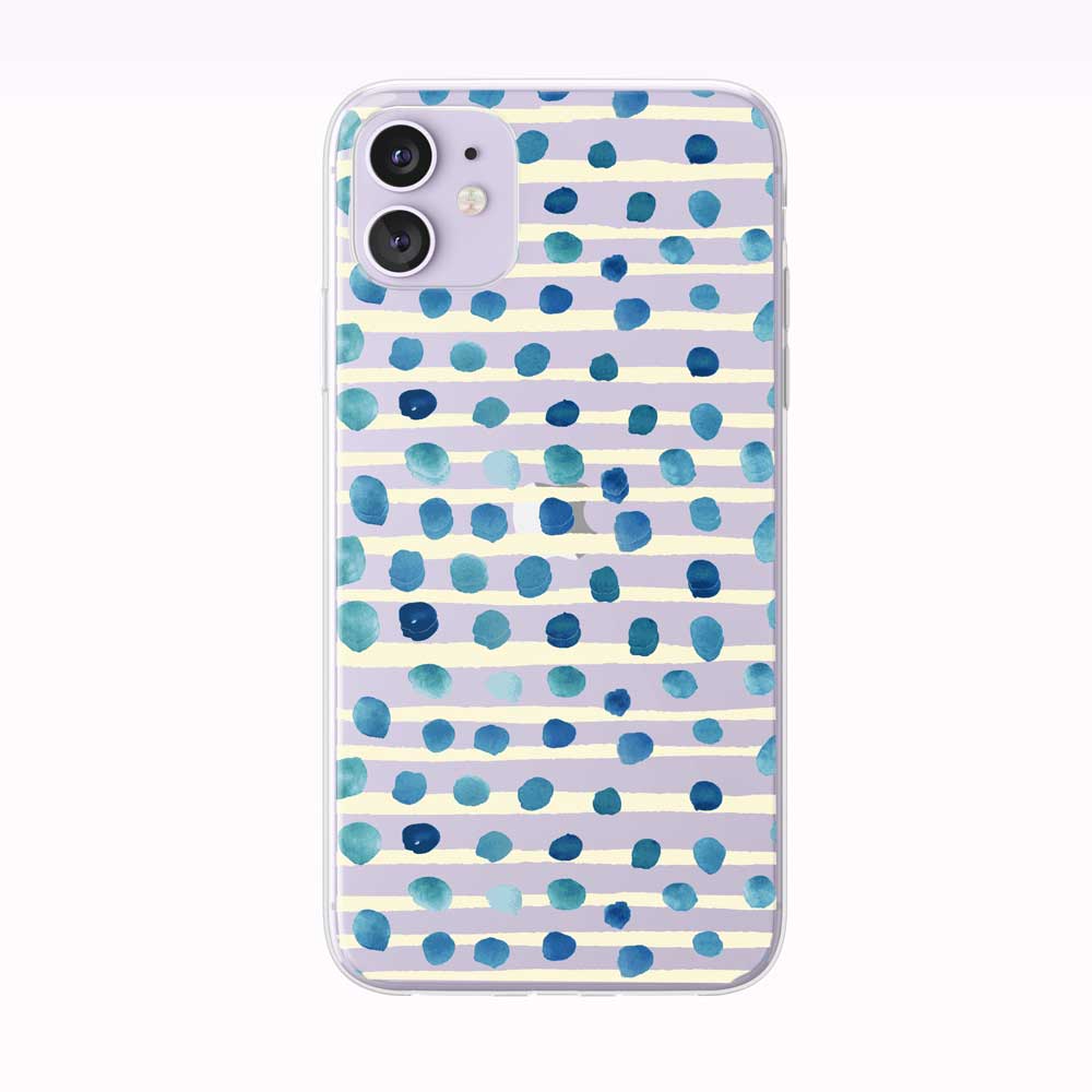 Watercolor Dots and Stripes iPhone Case from Tiny Quail