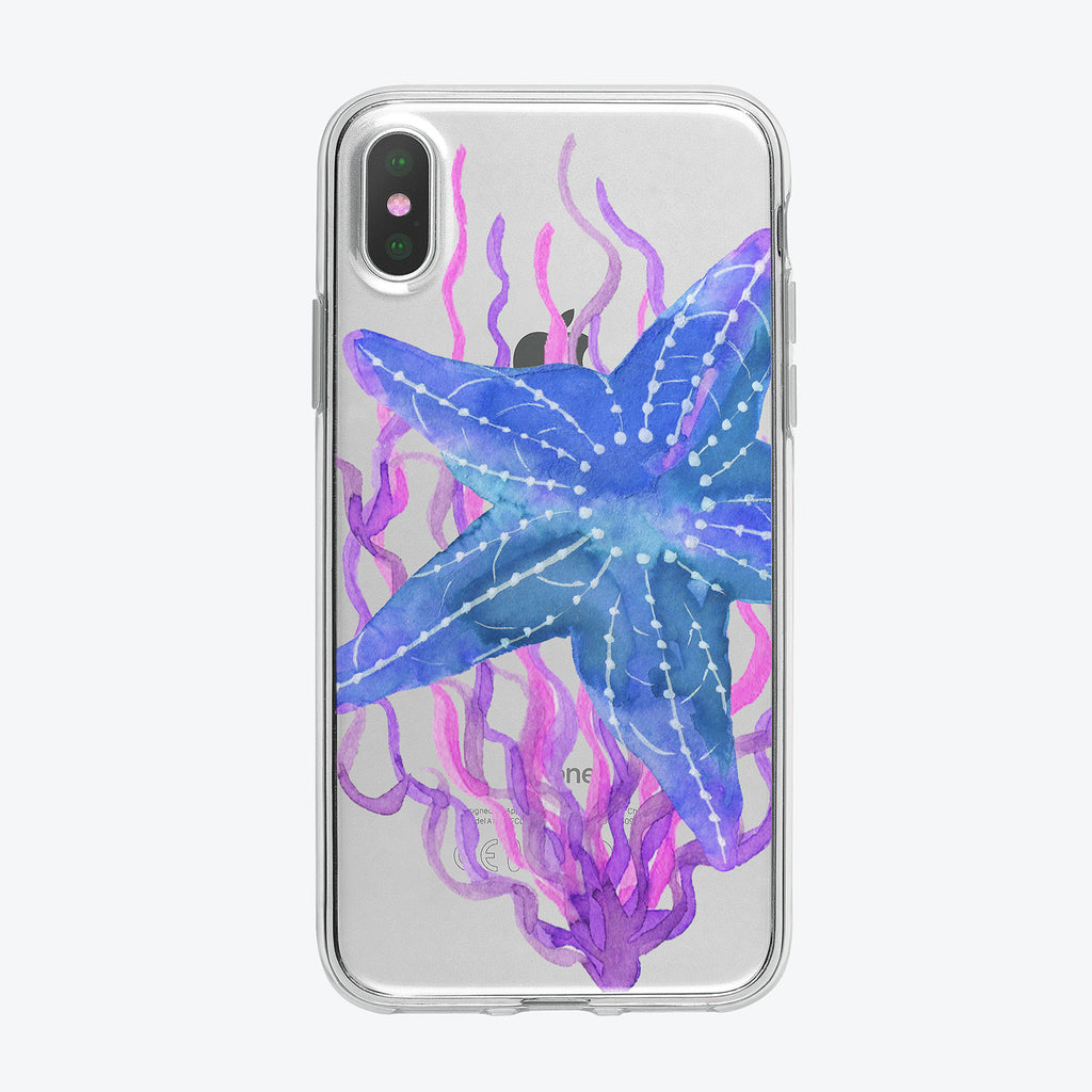 Colorful Starfish Clear iPhone Case from Tiny Quail
