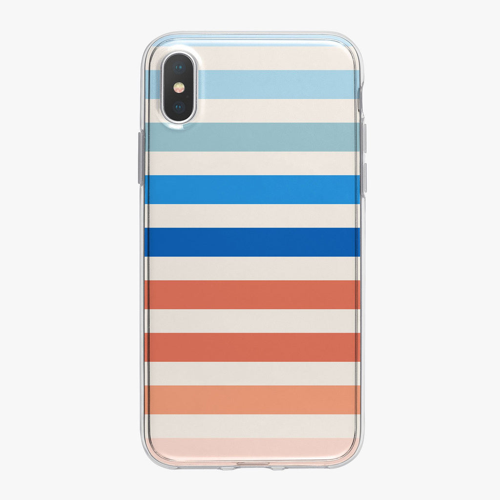 Earth and Sea Striped Designer iPhone Case From Tiny Quail