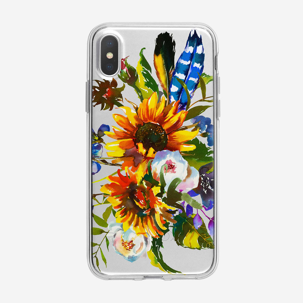 Lush Sunflower Bouquet Clear iPhone Case From Tiny Quail