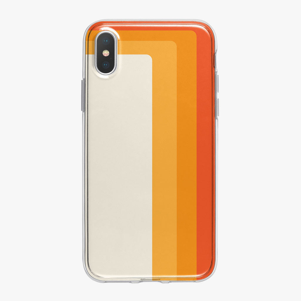 Retro Tangerine Stripes Designer iPhone Case