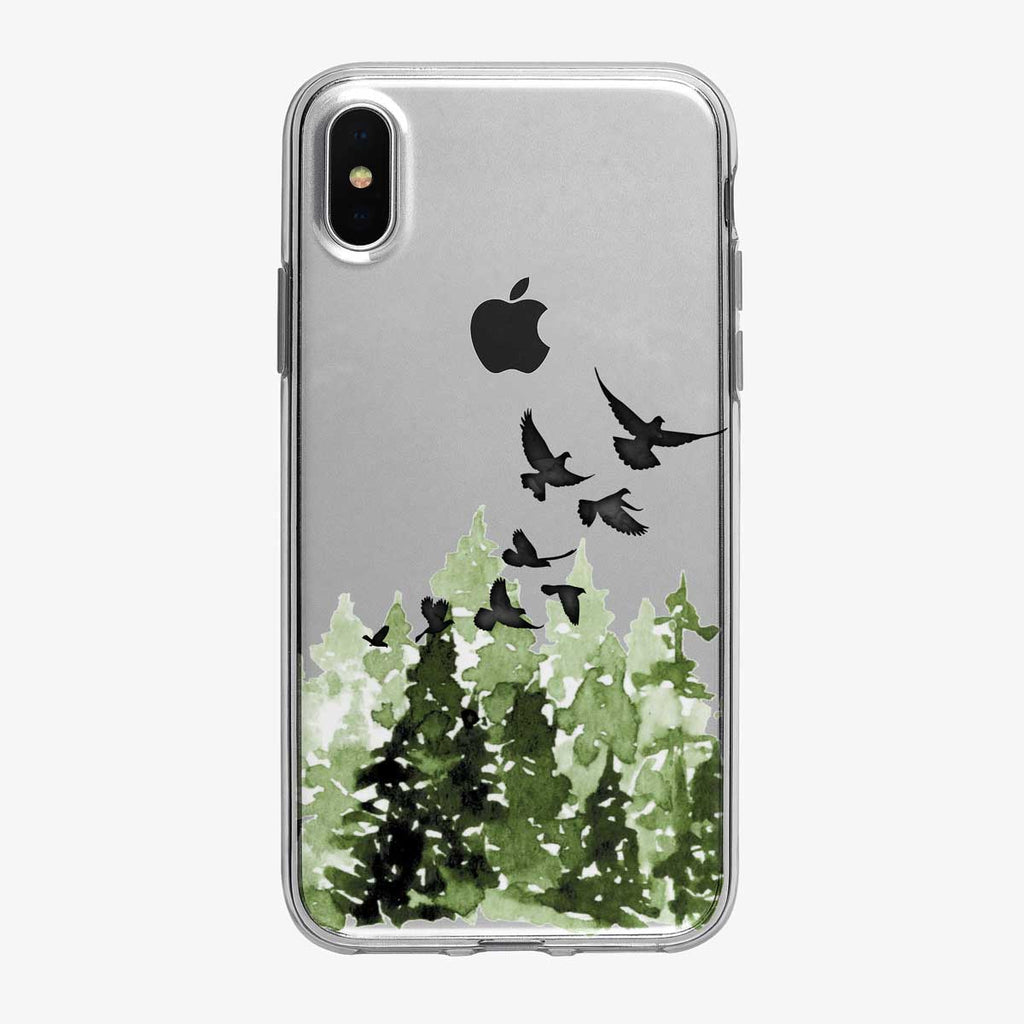 Flying Forest Birds iPhone Case from Tiny Quail