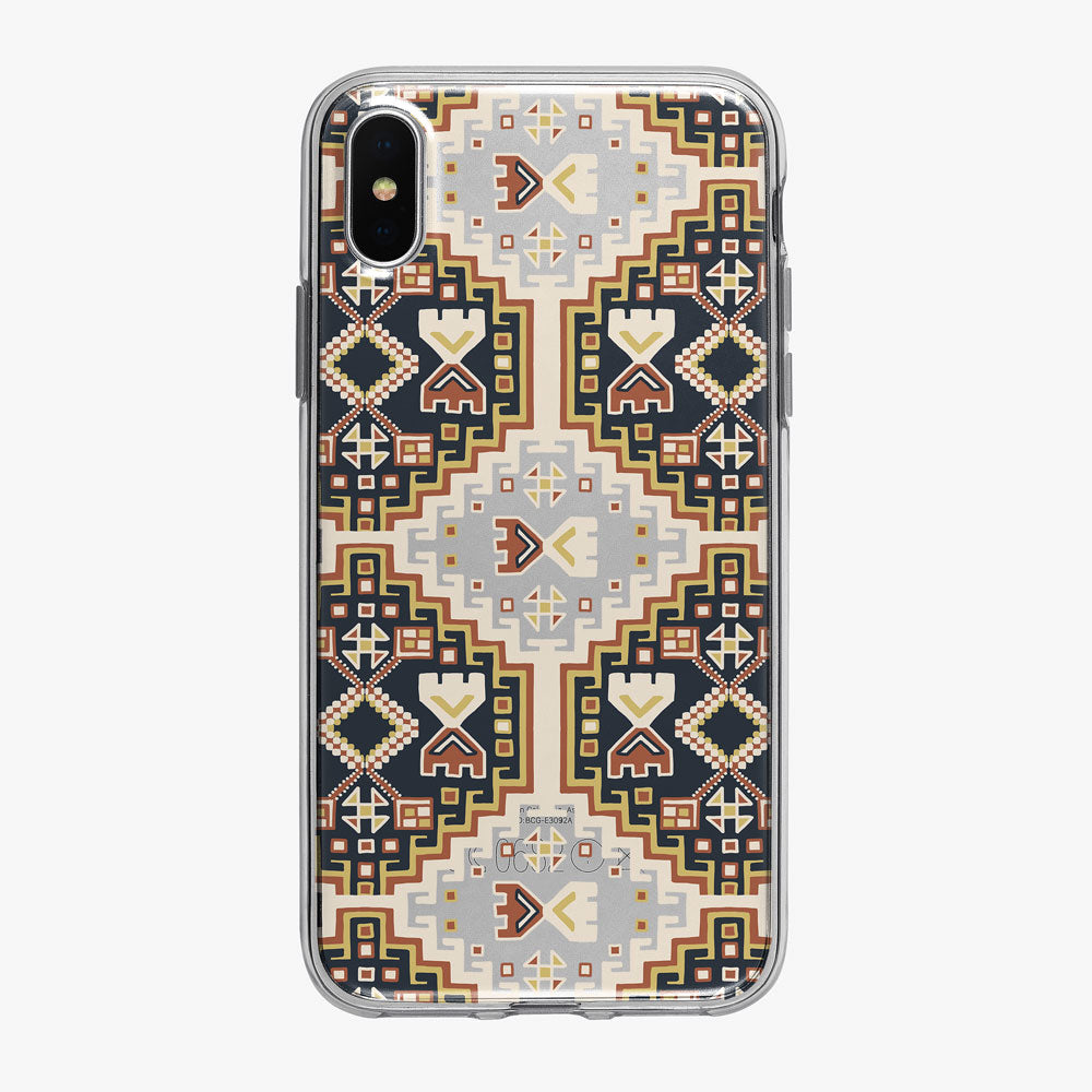 Diamond Tribal Pattern Clear iPhone Case from Tiny Quail