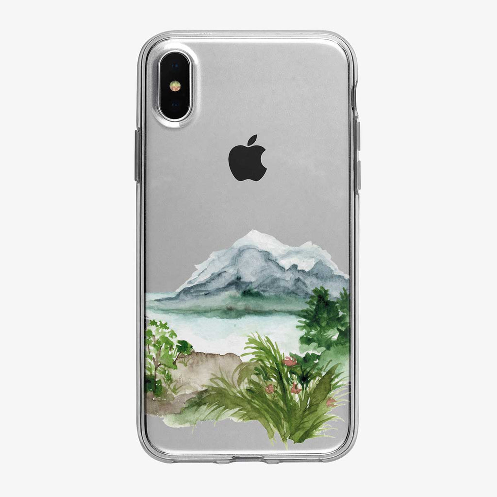 Tropical Mountain Lake iPhone Case from Tiny Quail