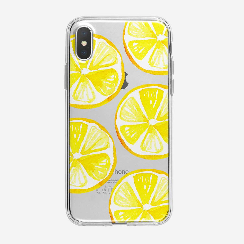 Large Tropical Lemons Pattern iPhone Case from Tiny Quail