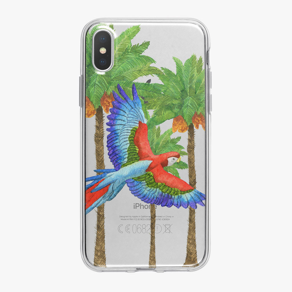 Watercolor Tropical Macaw iPhone Case from Tiny Quail