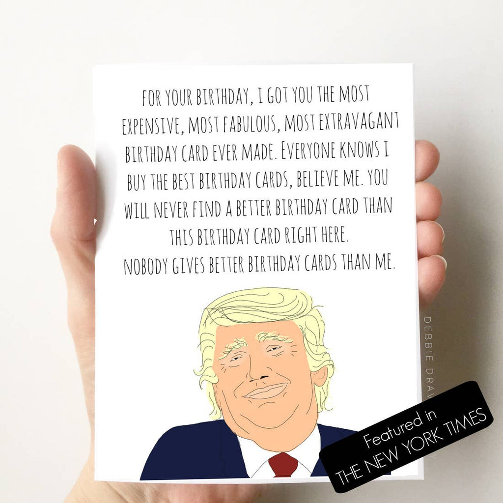 Trump Birthday Card From Debbie Draws Funny