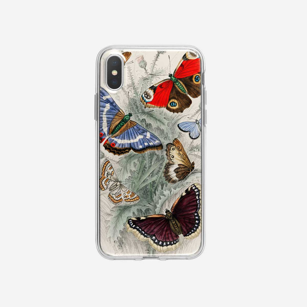 Vintage Moths and Butterflies iPhone Case from Tiny Quail