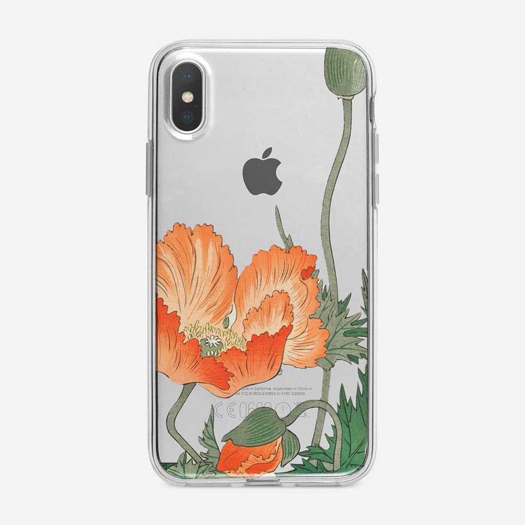 Vintage Poppy Floral iPhone Case From Tiny Quail