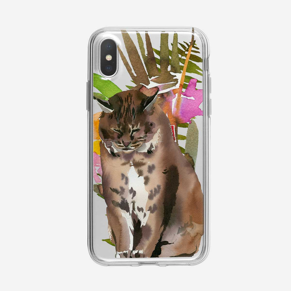 Watercolor Tropical Cat iPhone Case from Tiny Quail